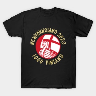 NEWFOUNDLAND T-Shirt Vinland 1000 to 2023 NEWFIE The Rock & Runes T-Shirt